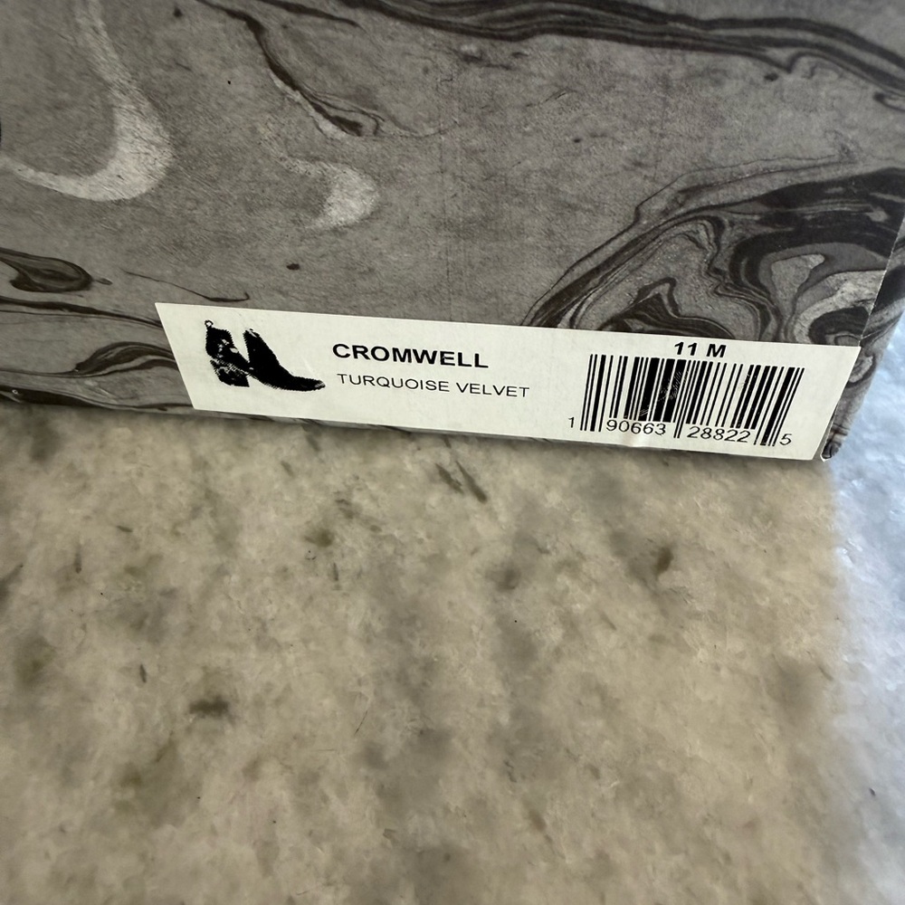 Jeffrey Campbell Turquoise Velvet “Cromwell” Boots - Picture 6 of 6